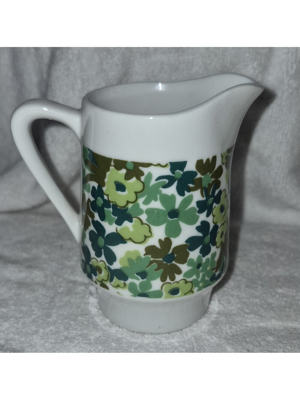 1968 Holt Howard Mod Creamer Green Flower Power 3.75" Japan #7254
